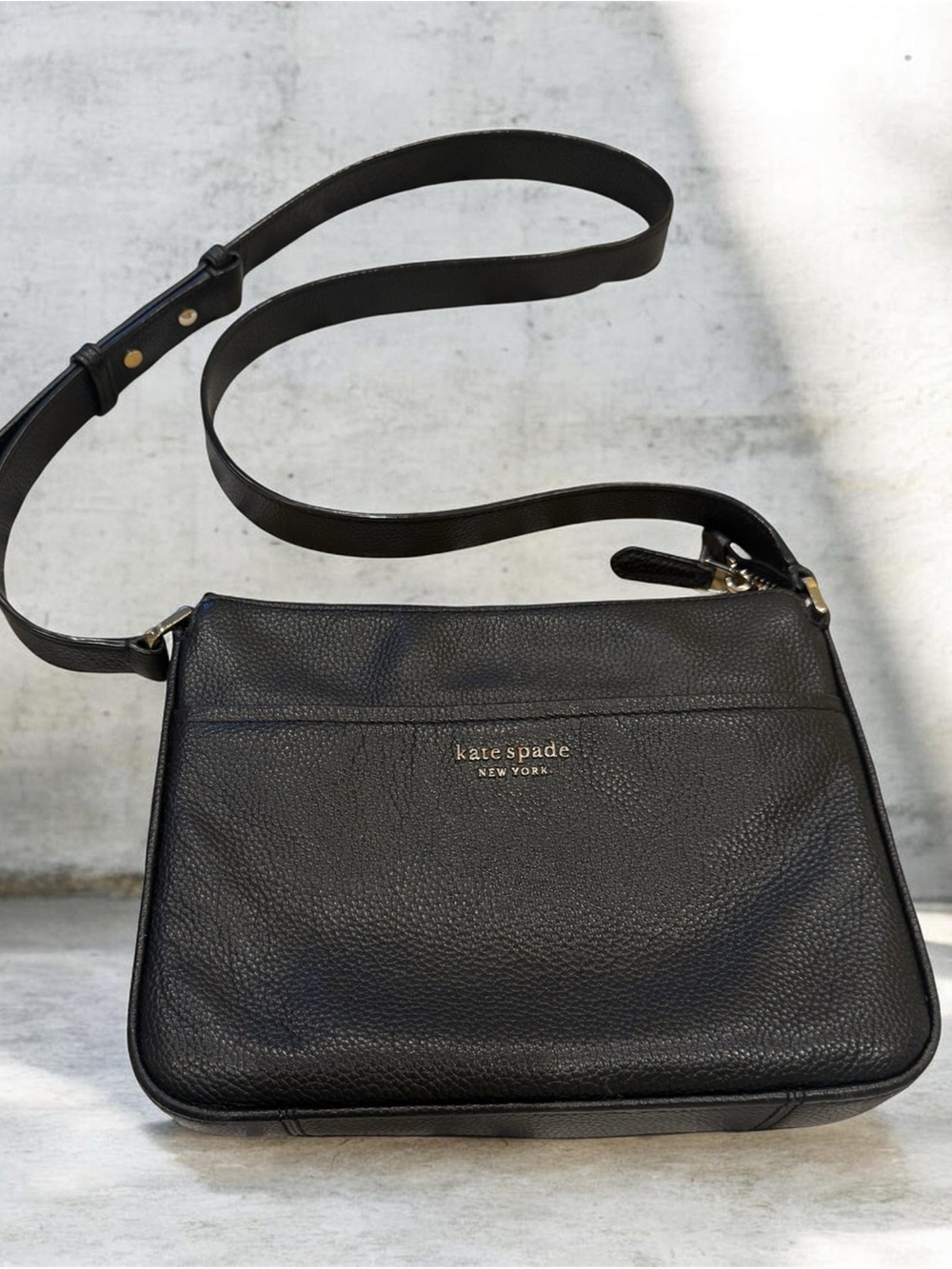 kate spade Black Pebbled Leather Crossbody Bag - Picture 2 of 12